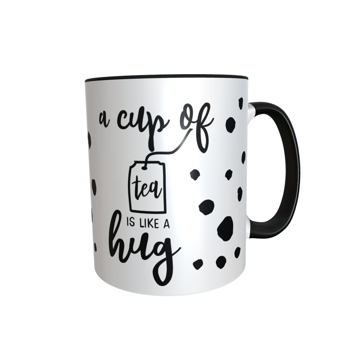 Tasse „A cup of tea is like a hug“ - Cupsandkisses