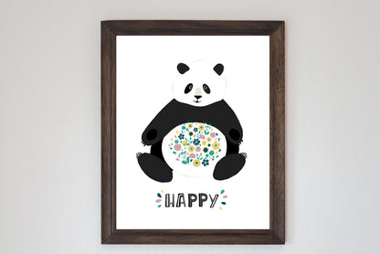 Poster "Panda" Kinderzimmer, Deko - Cupsandkisses