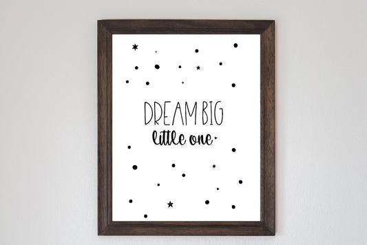 Poster "Dream big little One" Kinderzimmer, Deko