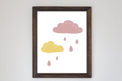 Poster "Wolken" Kinderzimmer, Deko - Cupsandkisses