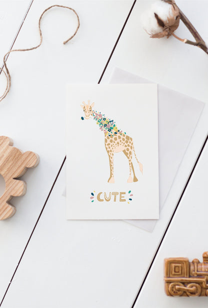 Poster "Giraffe" Kinderzimmer, Deko - Cupsandkisses