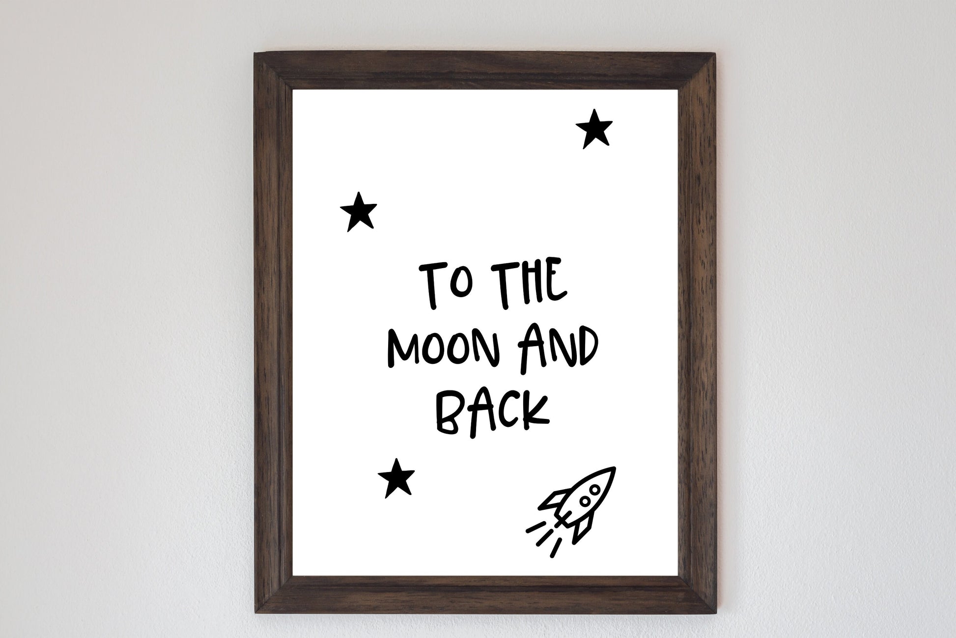 Poster "To the moon and back" Kinderzimmer, Deko - Cupsandkisses