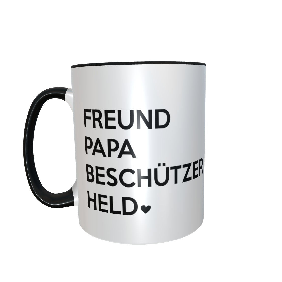 Tasse „Freund, Papa, Beschützer Held" Personalisiert, Vatertag, Muttertag, Valentinstag, Liebe - Cupsandkisses
