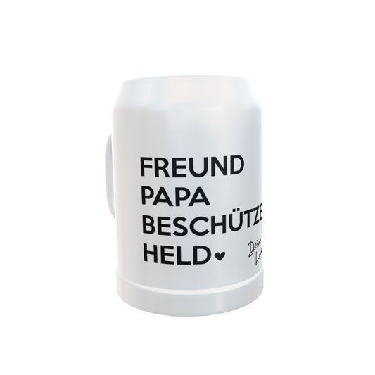 Krug „Freund, Papa, Beschützer Held" Personalisiert, Vatertag, Muttertag, Valentinstag, Liebe - Cupsandkisses