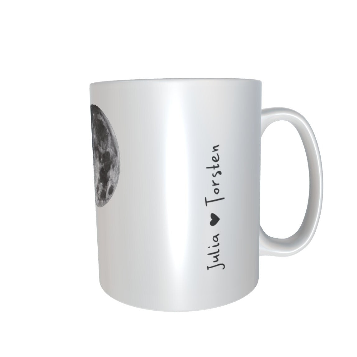 Tasse "To the Moon and back" Personalisierung möglich, Liebe, Valentinstag - Cupsandkisses