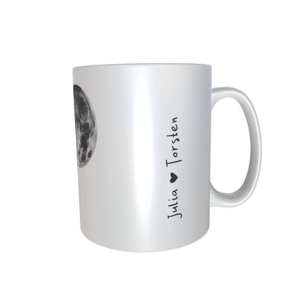 Tasse "To the Moon and back" Personalisierung möglich, Liebe, Valentinstag - Cupsandkisses