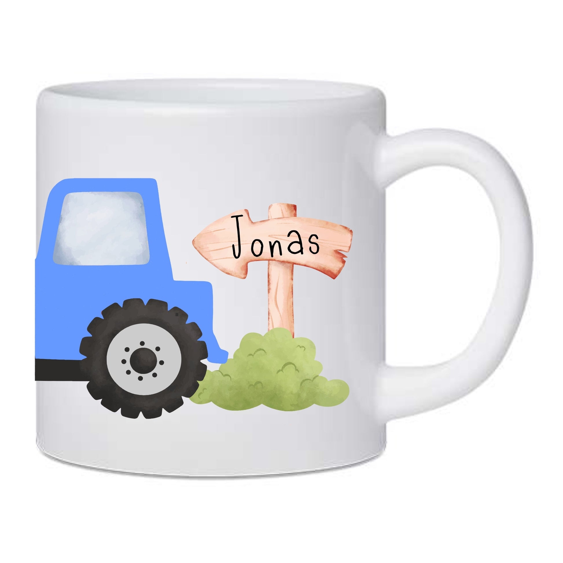 Kindertasse  „Traktor mit Name“ personalisiert, Geburtstag, Geschenk, Kinder - Cupsandkisses